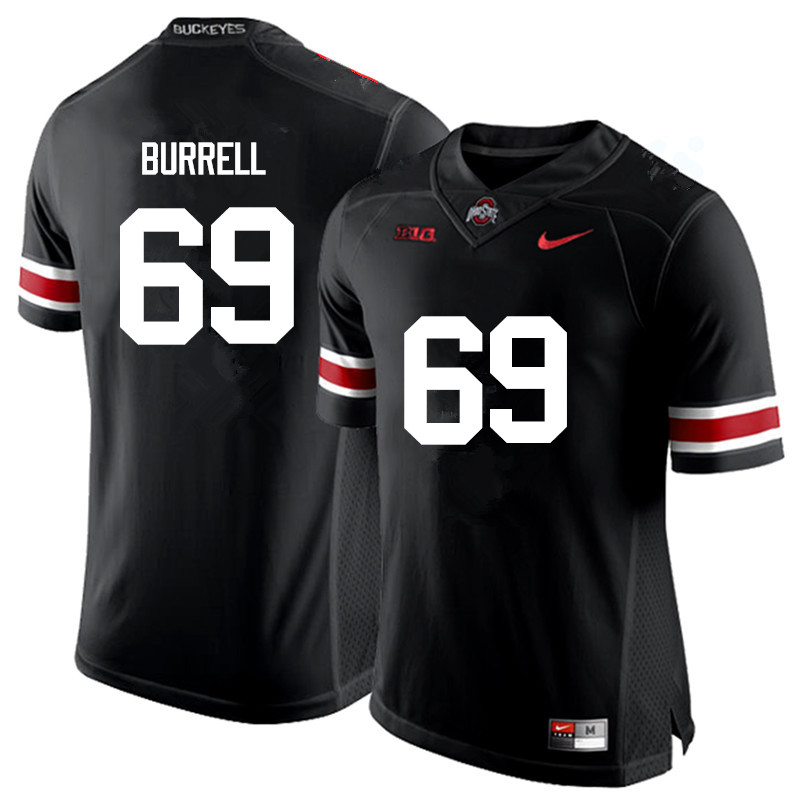 Men Ohio State Buckeyes #69 Matthew Burrell College Football Jerseys Game-Black